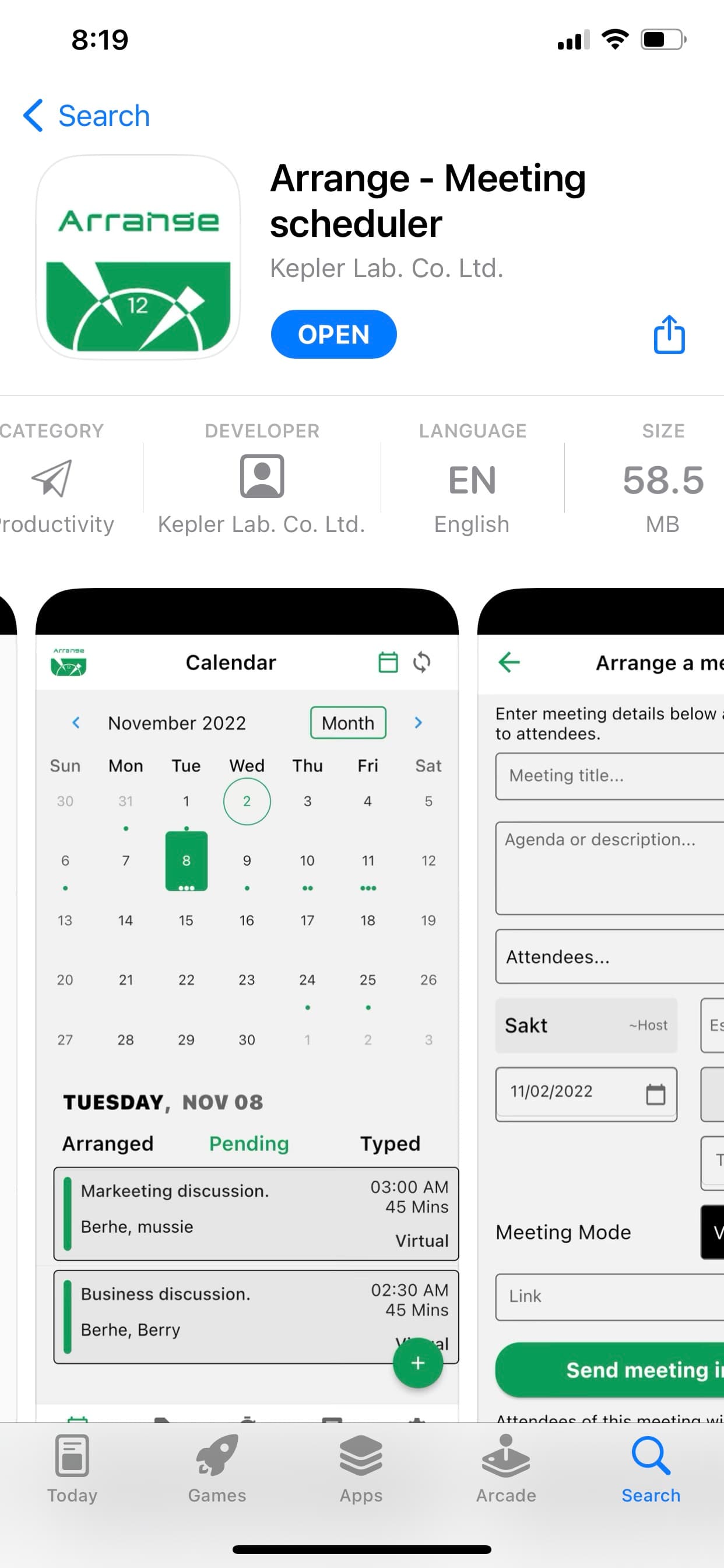 Arrange screenshot 7